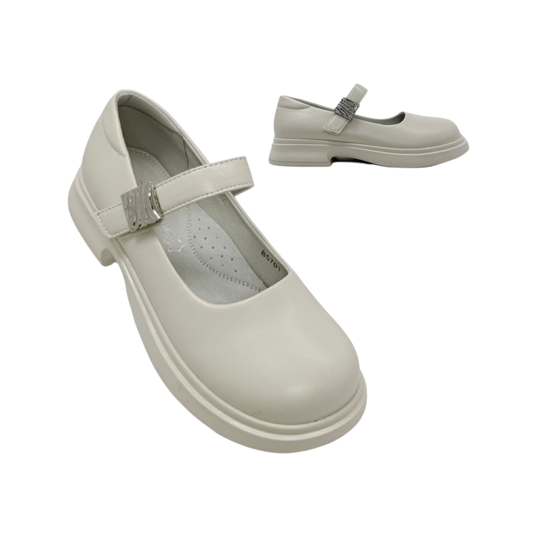 Туфли DvaClibee (32-37) Ap-B5701P beige (деми)