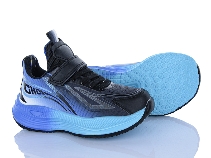 Кроссовки Clibee (32-37) LC191-2 black-royal (деми)
