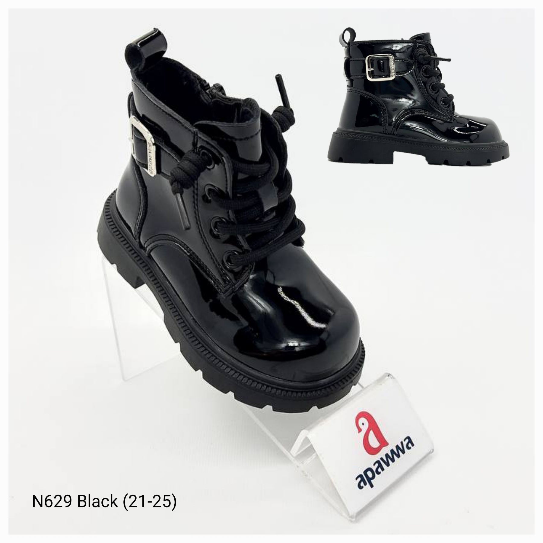 Ботинки DvaClibee (21-25) Apa-N629 black (деми)