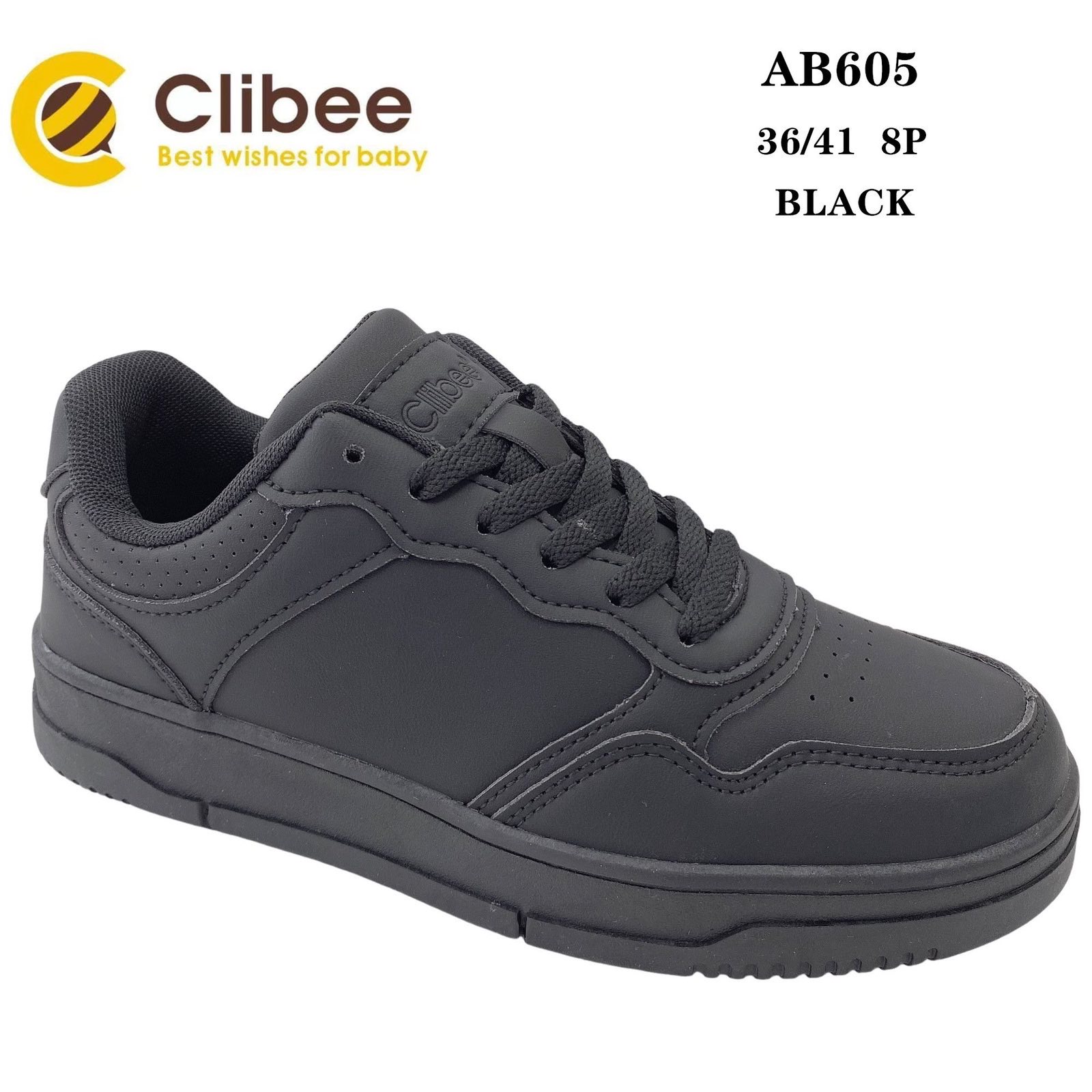Кроссовки DvaClibee (36-41) Apa-AB605 black-old-2 (деми)