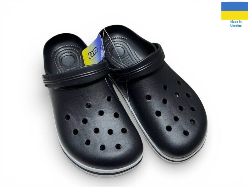 Кроксы Rai shoes (41-46) 520 чорний (лето)