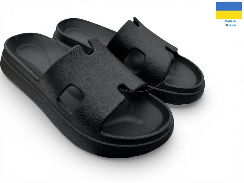 Шлепанцы Rai shoes (37-40) Е145 чорний (лето)