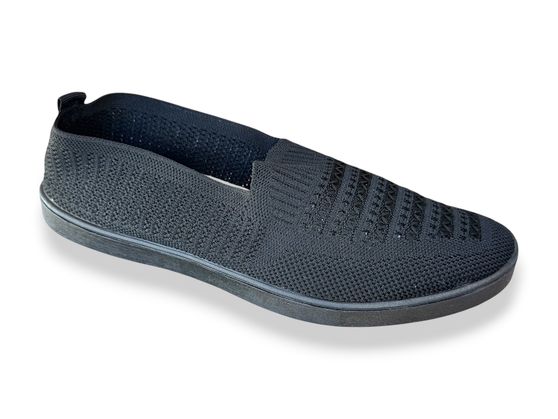 Слипоны Rai shoes (36-41) F06-005 чорний (лето)
