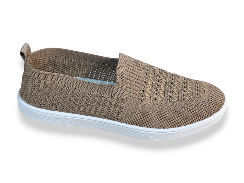 Слипоны Rai shoes (36-41) F06-020 коричневий (лето)