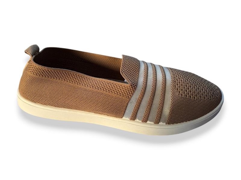 Слипоны Rai shoes (36-41) F07-020 св.коричневий (лето)