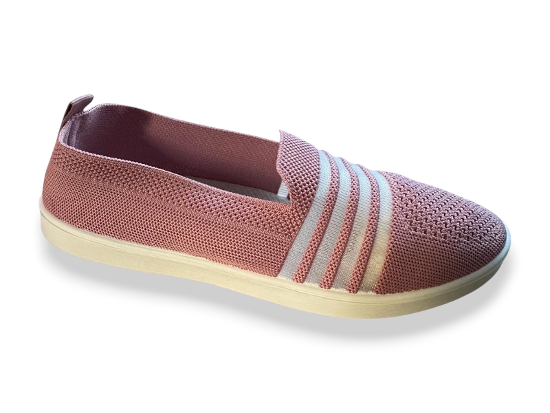 Слипоны Rai shoes (36-41) F07-022 т.рожевий (лето)