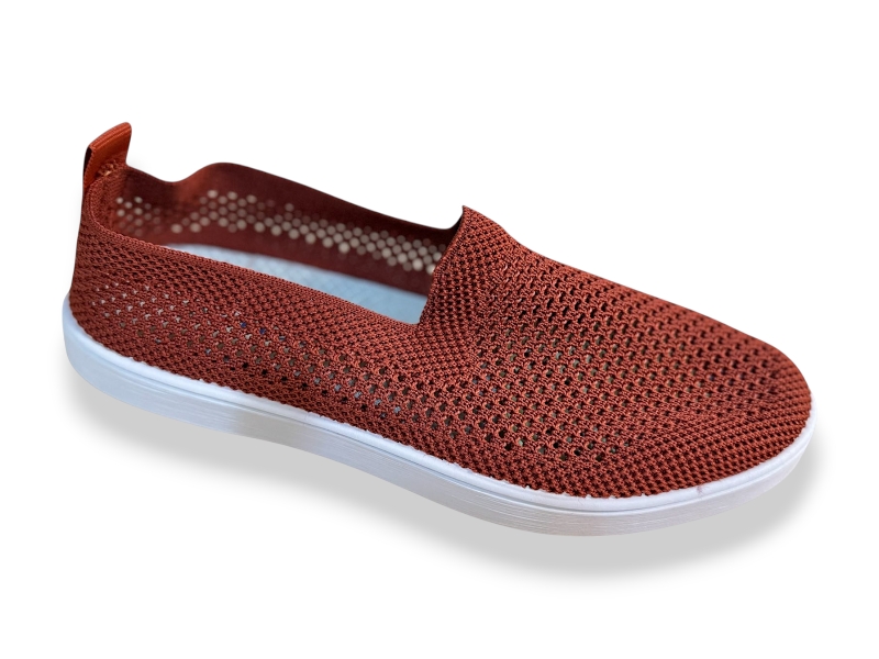 Слипоны Rai shoes (36-41) F09-025 кірпічний (лето)