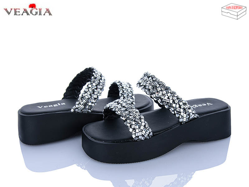 Шлепанцы ADA (36-40) N20 black (лето)