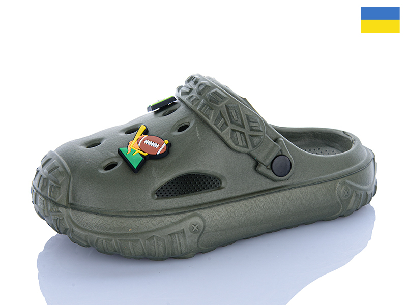Кроксы ALEX M&L (24-35) B13  хакі (лето)