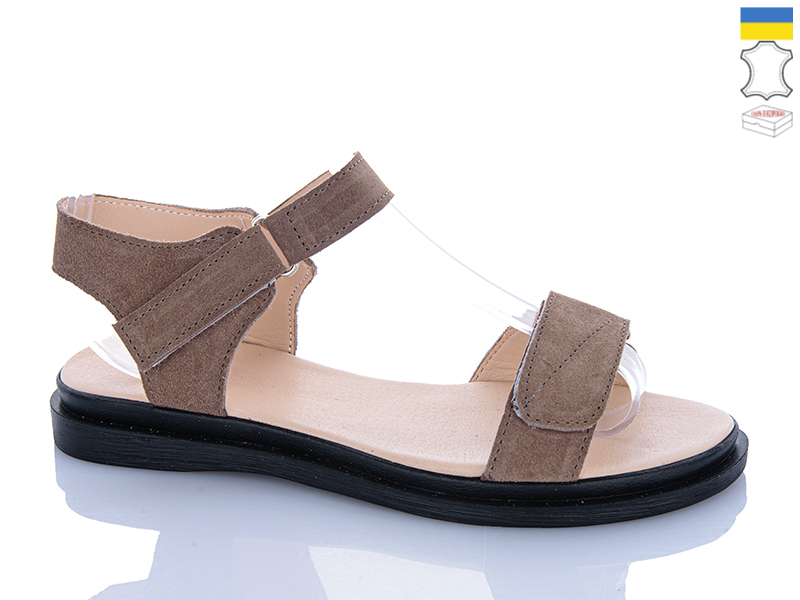 Босоножки Sali (36-40) 13 капучино з чор-п. (лето)