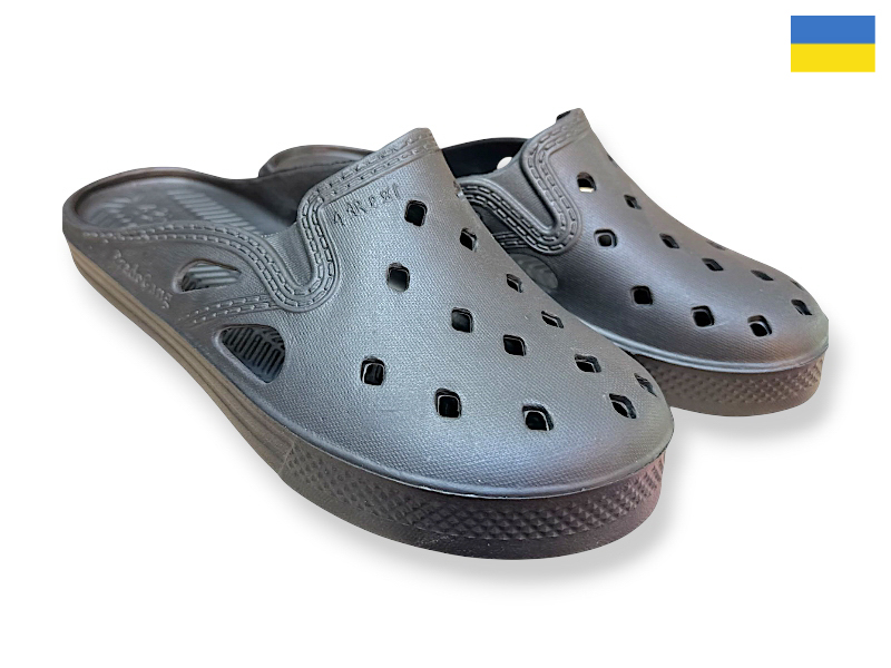Сабо Rai shoes (40-46) 03-K1 чорний (лето)