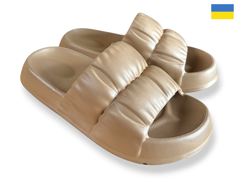 Шлепанцы Rai shoes (36-41) L7 кава (лето)