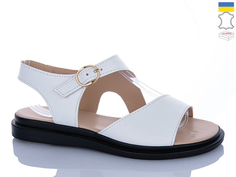 Босоножки Sali (36-40) 60 білий чор-п. (лето)