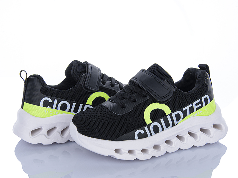 Кроссовки Clibee-ShoSho (31-36) LC3301-2 black-green (деми)