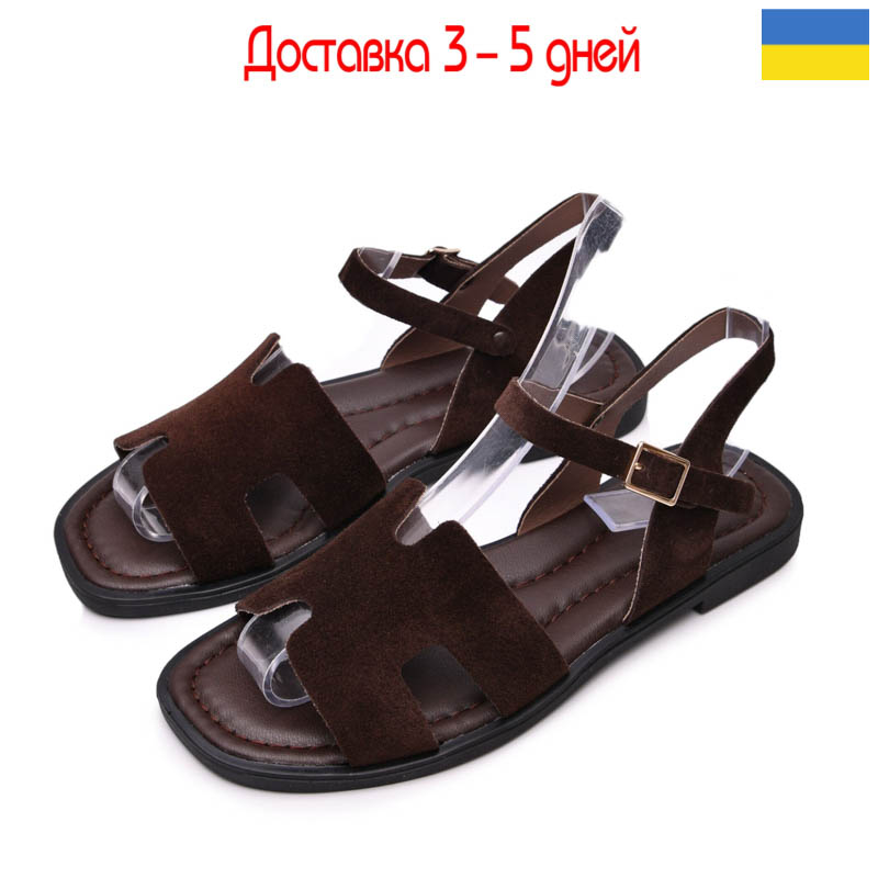 Босоножки Gratis (36-40) SAN-7505 коричневий замш (лето)