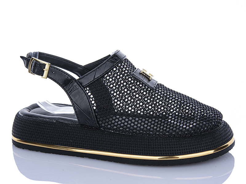 Босоножки Sali (36-40) 105 чорний чор-п. (лето)