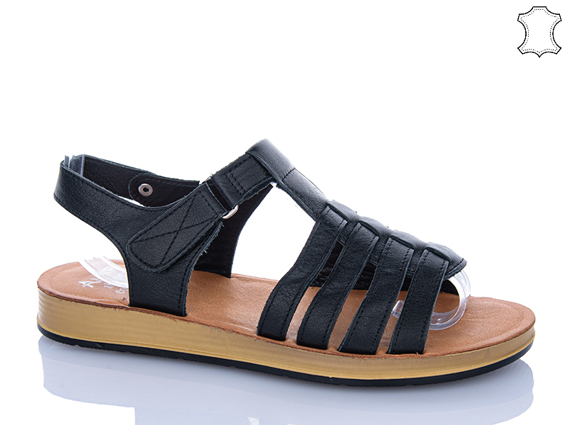 Босоножки Sali (36-41) 1102 чорний к кар-п. (лето)