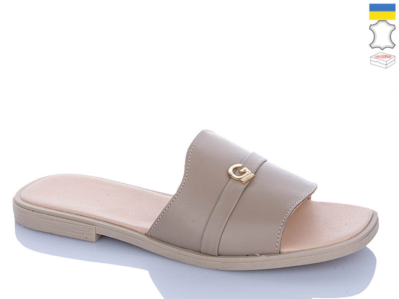 Шлепанцы Sali (36-40) 115-9 капучино к беж-п. (лето)
