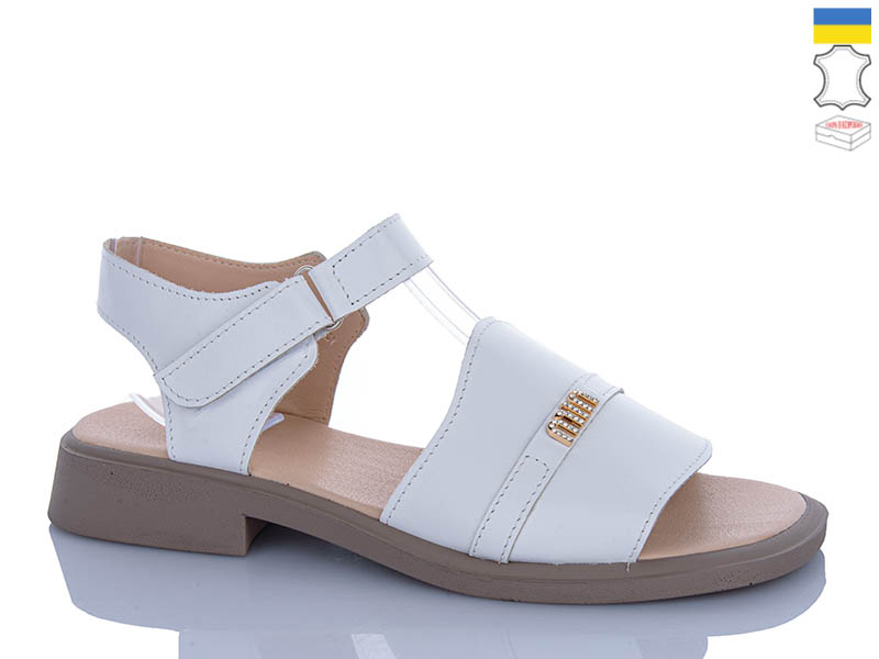 Босоножки Sali (37-42) 519 білий кап-п. (лето)