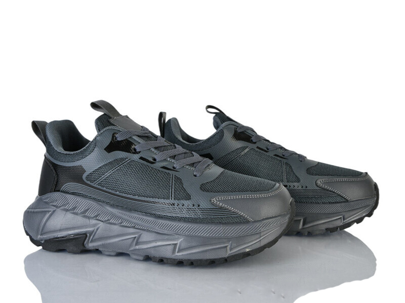 Кроссовки Бабочка (41-45) 44-46 d.grey (деми)