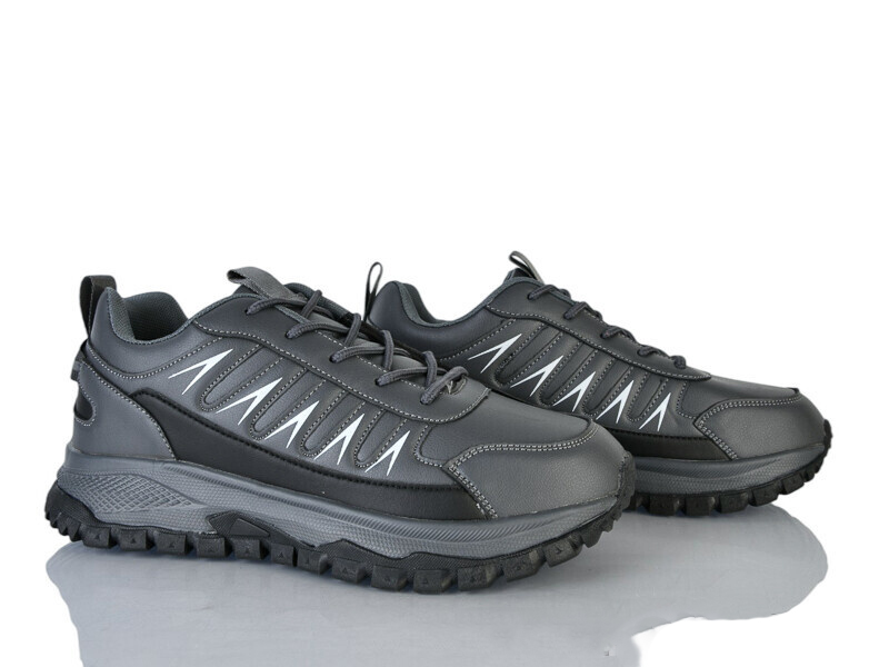 Кроссовки Бабочка (41-45) 44-47 d.grey (деми)