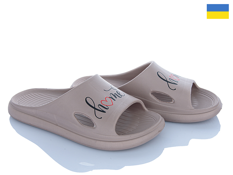 Шлепанцы Dago (36-41) Крок Ж80 т.бежевий (лето)