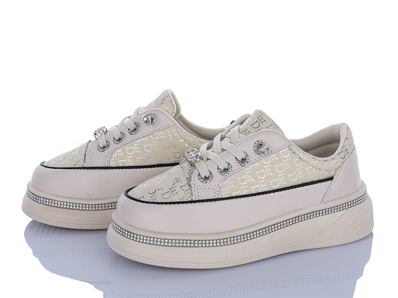 Кроссовки Clibee (31-36) ABC2220 beige (деми)