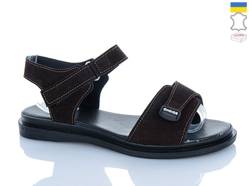 Босоножки Sali (36-40) 702 коричневий з чор-п. (лето)