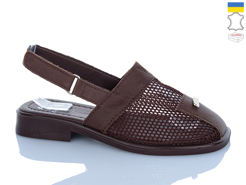 Босоножки Sali (36-41) 910 коричневий к кор-п. (лето)