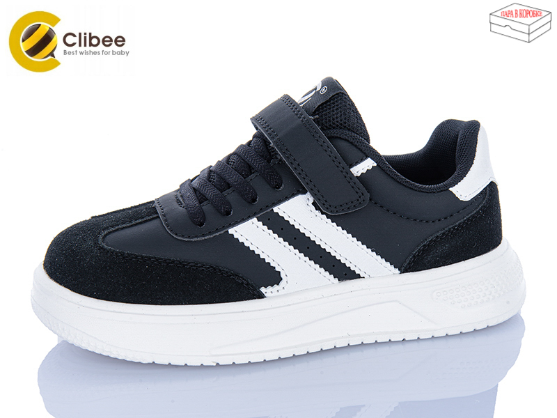 Кроссовки Clibee-Apawwa (34-39) ED783-2 black-white (деми)