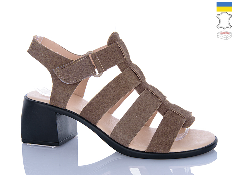 Босоножки Sali (37-41) 157 капучино з чор-п. (лето)