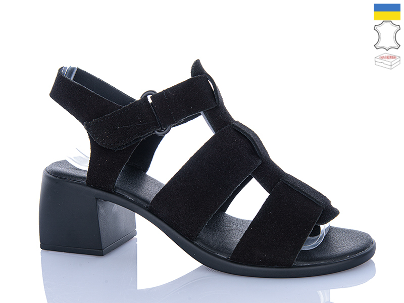 Босоножки Sali (37-41) 157 чорний з чор-п. (лето)