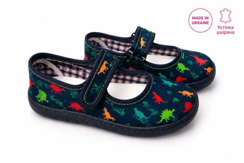 Тапочки Slipers (28-31.5) Школа динозавр т.синій (деми)