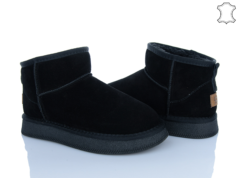Угги PL PS (37-41) 5853 black (зима)