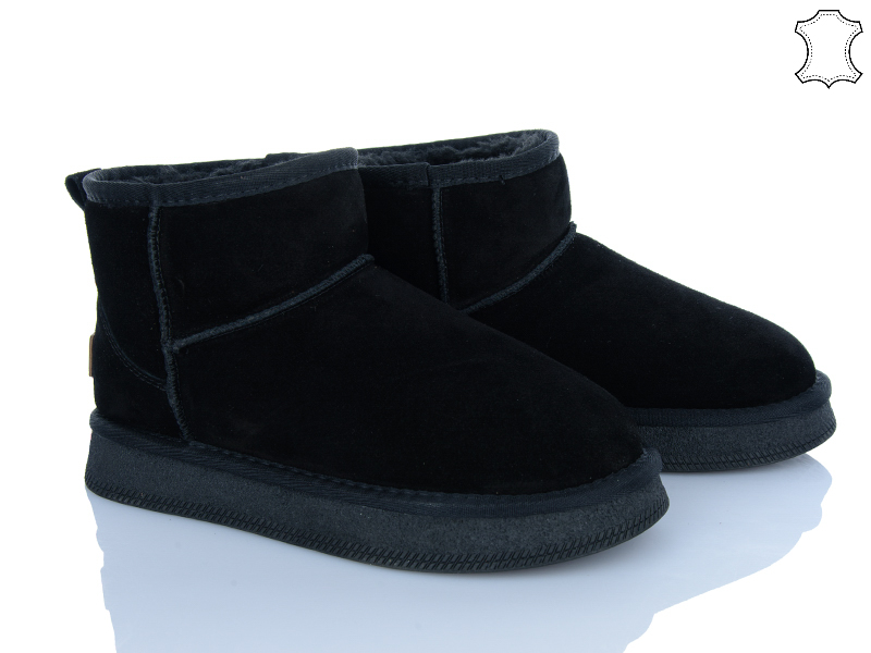 Угги PL PS (37-41) 5854 black (зима)