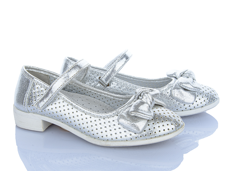Туфли Apawwa (32-37) D105 silver (лето)