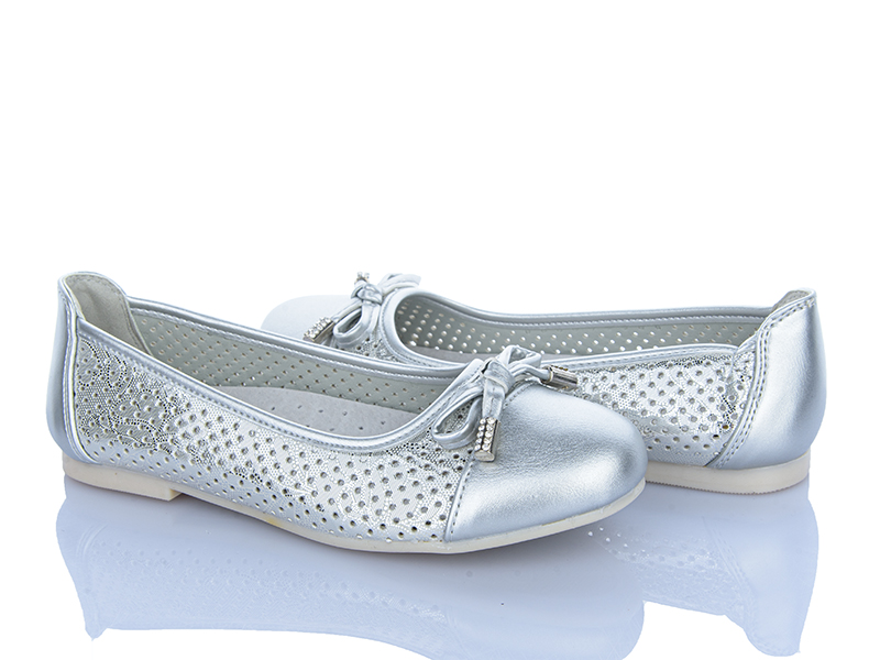 Туфли Apawwa (31-36) D53 silver (лето)