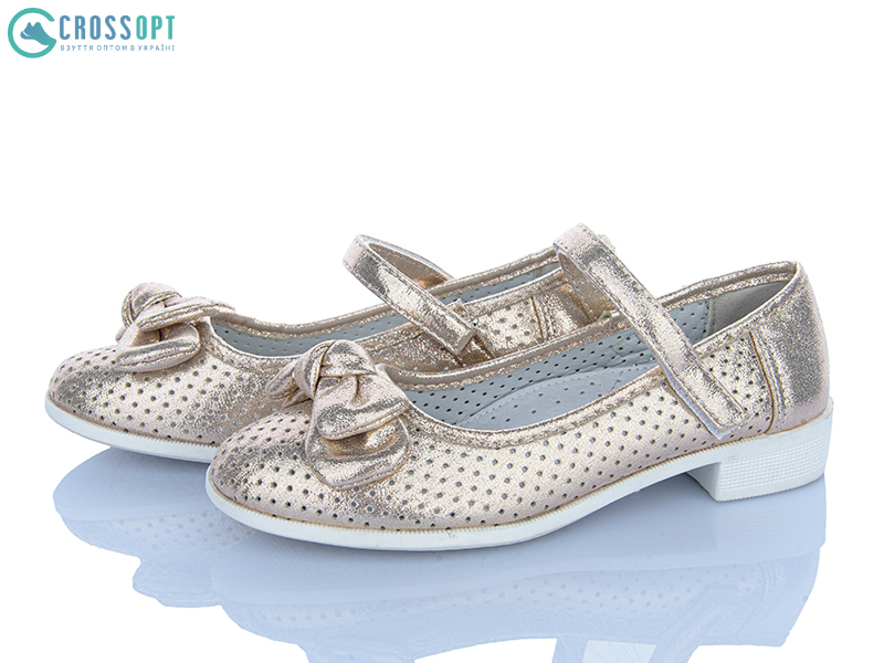 Туфли CrossOpt (32-37) D105 gold (лето)