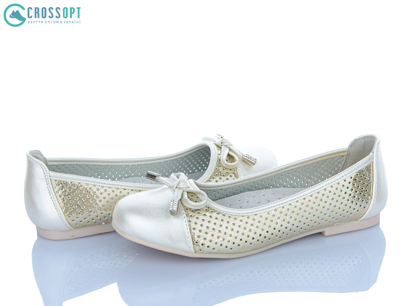 Туфли CrossOpt (31-36) D53 gold (лето)