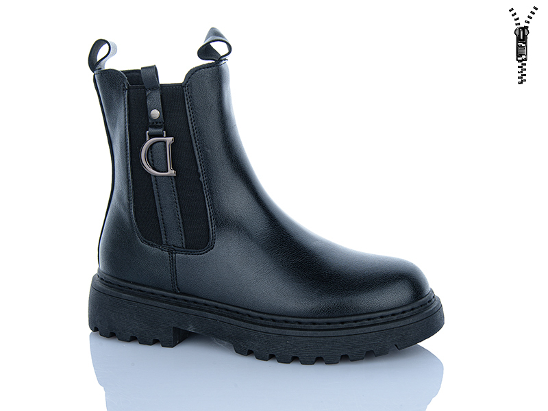 Ботинки JIBUKANG (36-41) 0025-013 black (деми)