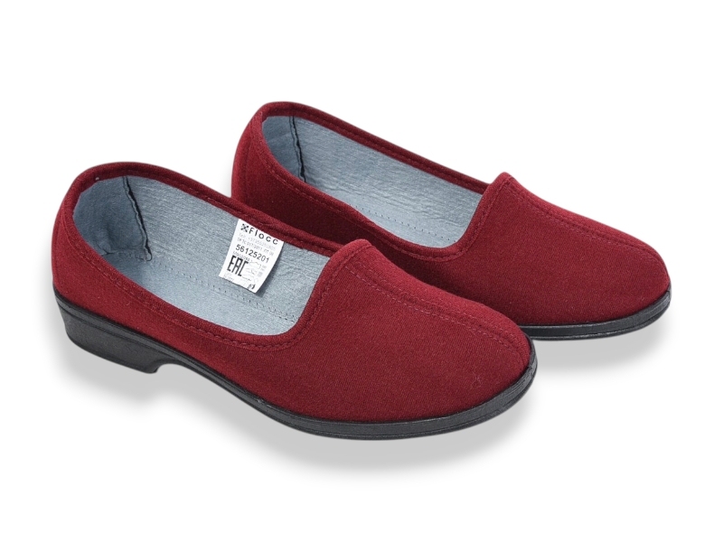 Тапочки Rai shoes (36-41) 56125201 бордовий (деми)