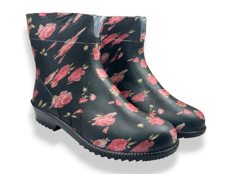 Сапоги Rai shoes (36-41) Троянда чорний (деми)