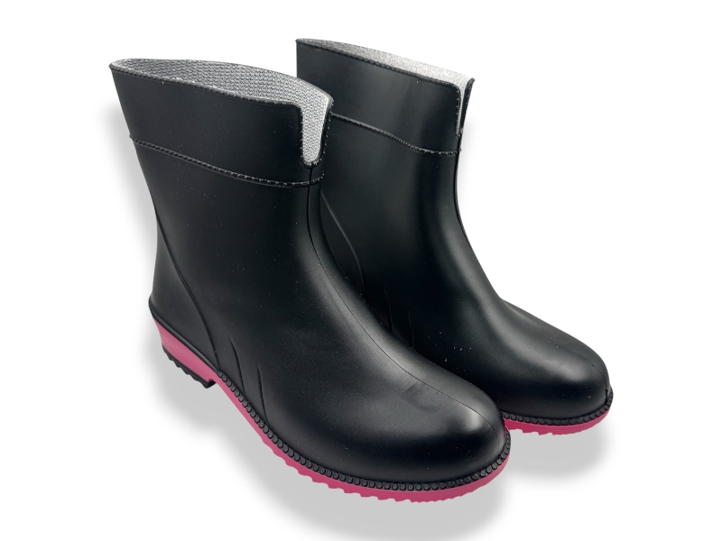 Сапоги Rai shoes (36-41) Чоботи чорн-рожевий (деми)