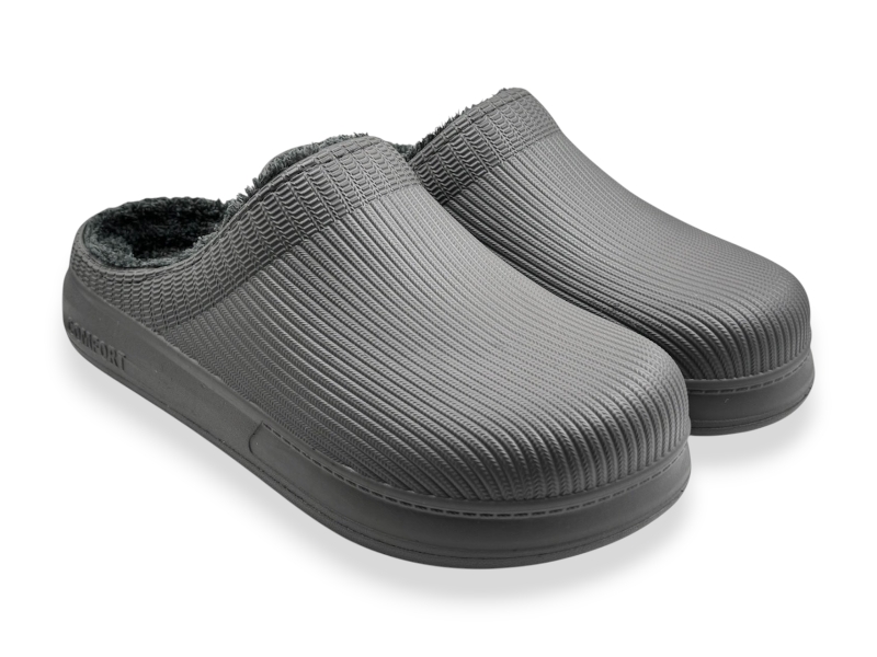 Сабо Rai shoes (41-45) C117 сірий (зима)
