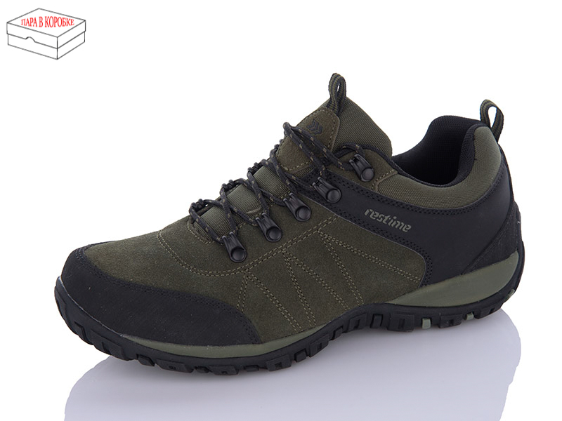 Кроссовки Restime (41-45) PMB23603 khaki-black (деми)