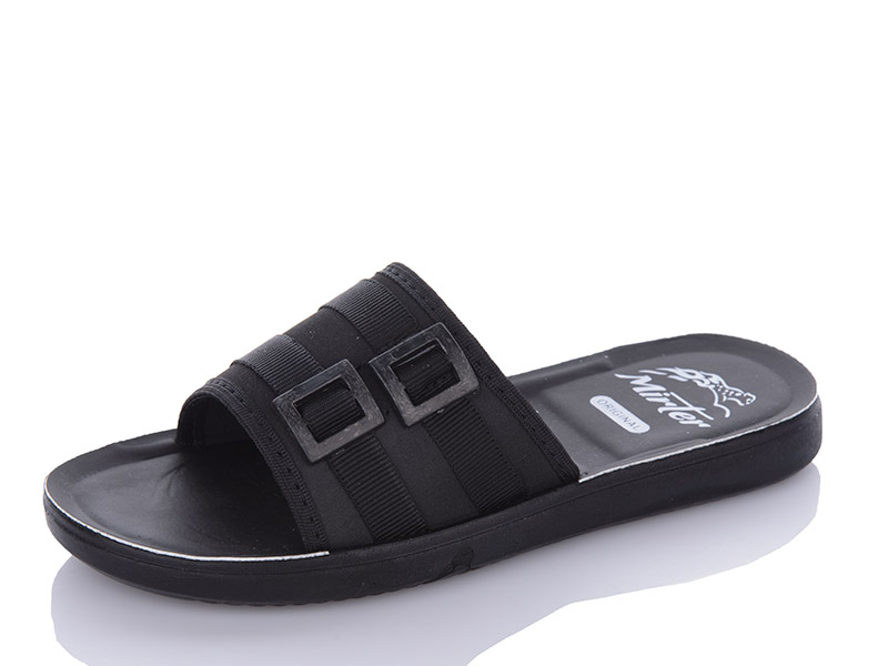 Шлепанцы Oskar (36-39) 10009 black (лето)