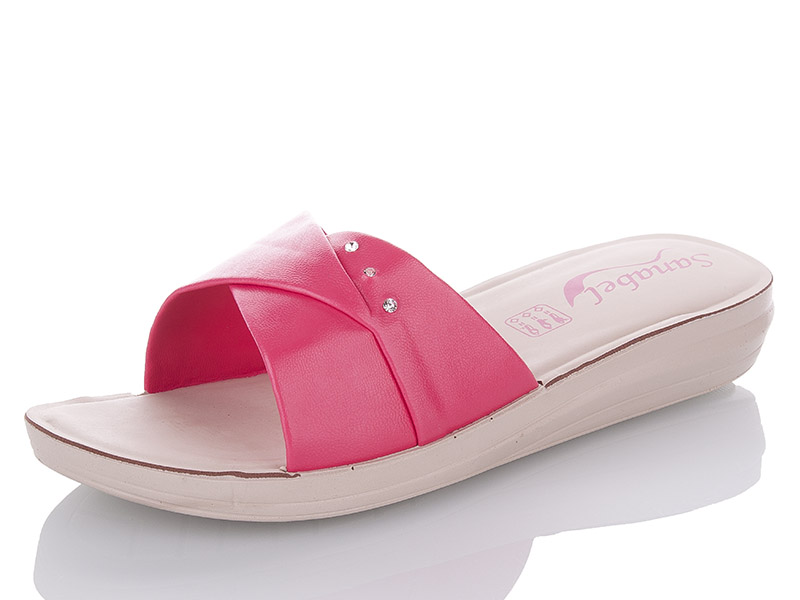 Шлепанцы Sali One (40-42) S4145 pink батал (лето)