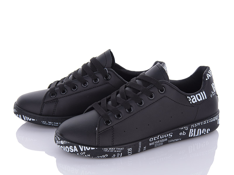 Кроссовки Violeta (36-41) 9-782 black (деми)