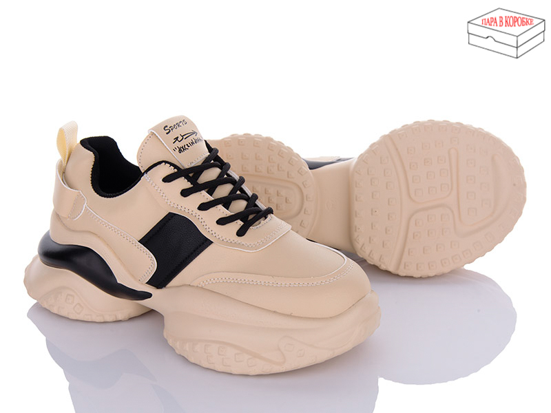 Кроссовки Ailaifa (36-41) 8110 apricot-black (деми)