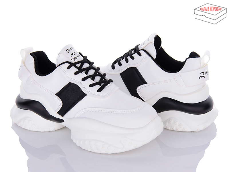 Кроссовки Ailaifa (36-41) 8110 white-black (деми)